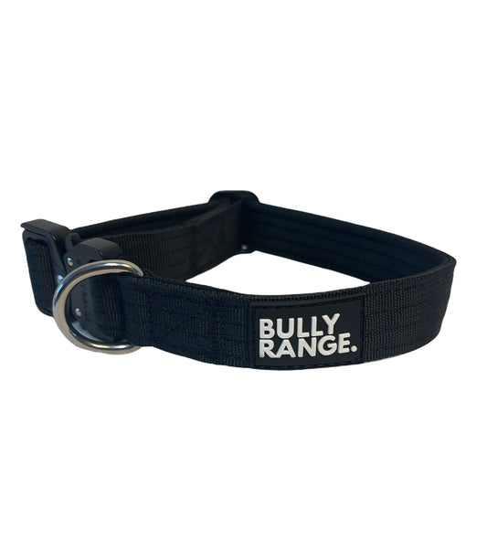 2.5cm - Small Breed/Puppy Stealth Black Collar (No Handle)